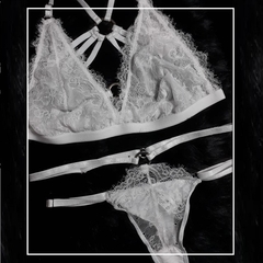 ANA KENDY CONJUNTO DAHLIA DE ENCAJE Y MICRO FIBRA CON TIRAS 441B - CATAMARCASEX LENCERIA Y SEX SHOP