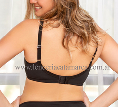 MEU BEM CORPIÑO DOBLE TELA DE TRICOT Y TUL ANA NEGRO TAZA C 456NC - comprar online