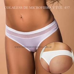 MEU BEM COLALESS DE MICROFIBRA Y TUL BLANCO 457B
