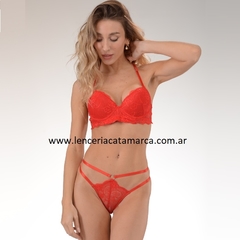 ANA KENDY CONJUNTO TAZA SOFT MARGIE DE MICROFIBRA Y PUNTILLA Y COLALESS REGULABLES CON TIRAS 457R