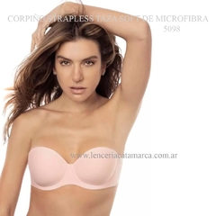 LODY CORPIÑO STRAPLESS TAZA SOFT DE MICROFIBRA SALMON 5098SAL