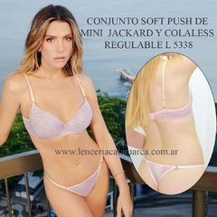 LODY CONJUNTO SOFT PUSH DE MINI JACKARD Y COLALESS REGULABLE SALMON 5338SAL