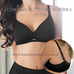 MEU BEM CORPIÑO SCUBA MICROFIBRA 3D NEGRO 548N