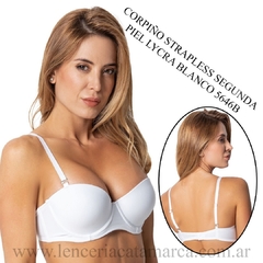 COCOT CORPIÑO STRAPLESS SEGUNDA PIEL LYCRA BLANCO 5646B