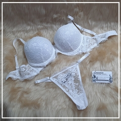 ANDRESSA CONJUNTO TAZA SOFT CON BASE LESS REGULABLE DE PUNTILLA L5667B - CATAMARCASEX LENCERIA Y SEX SHOP