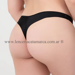 Culote less de microfibra negro 6004BN con moño. Lencería cómoda, discreta. Lencería Catamarca.