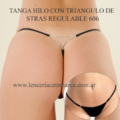ROMANETT TANGA HILO CON TRIANGULO DE STRAS REGULABLE 606N TU