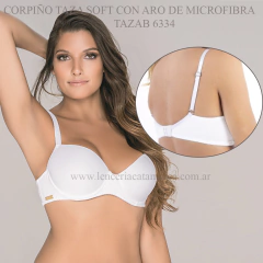 LODY CORPIÑO TAZA SOFT CON ARO DE MICROFIBRA BLANCO 6334BCO