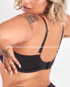 LODY CORPIÑO CON ARO DE TRICOT BRILLANTE Y BORDADO VERDE ESMERALDA 6347VES - comprar online