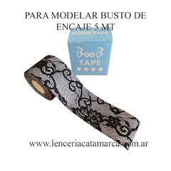 I-BRA CINTA PARA MODELAR BUSTO DE ENCAJE 5 MT COLOR NEGRO 70EN