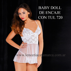 MORDISCO BABY DOLL DE ENCAJE CON TUL 720B - comprar online