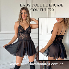 MORDISCO BABY DOLL DE ENCAJE CON TUL 720N - comprar online
