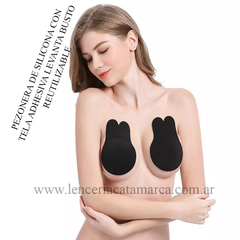 I-BRA PEZONERAS DE TELA FORMA CONEJO REUTILIZABLE HIPOALERGENICA NEGRA 73N