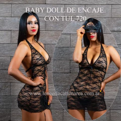 MORDISCO BABY DOLL DE TUL Y ENCAJE 785N - comprar online