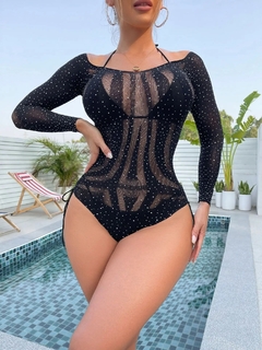 BODY DE RED CON DIAMANTES NEGRO 81654N - tienda online