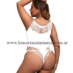 BODY DE RED CON DIAMANTES QUEEN SIZE BLANCO 86017B - comprar online