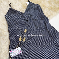 LUCIA CAMISOLIN RAZO NEGRO LUNARES 8977N - comprar online