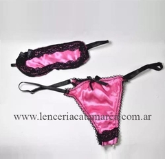 MORDISCO KIT DE COLALESS Y ANTIFAZ DE RASO FUCSIA 9001FUC - comprar online