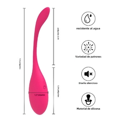 Imagen de FLY HUEVO ESTIMULADOR CON 10 MODO DE VIBRACION RECARGABLE CON CONTROL APP C 9004FUCSIA