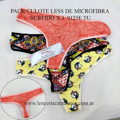 LODY PACK CULOTE LESS DE MICROFIBRA SURTIDO X 3 UNIDADES 9125E TU