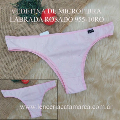 JUANITA VEDETINA DE MICROFIBRA LABRADA ROSADO 955-10RO