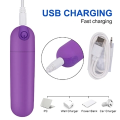 ST ESTIMULADOR CON VIBRADOR SILVER BULLET PURPLE RECARGABLE 10 VELOCIDADES A38PINK