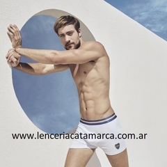 ANDRESSA BOXER BOCA DE ALGODÓN Y LYCRA CON ELASTICO RAYADO BBO04B