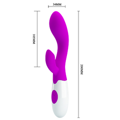 PRETTY LOVE DOBLE ESTIMULADOR DE CLITORIS Y PUNTO G CON VIBRADOR 2 MOTORES 30 VELOCIDADES BRIGHTY BI-014174 - tienda online