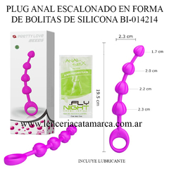 PRETTY LOVE PLUG ANAL ESCALONADO EN FORMA DE BOLITAS DE SILICONA BI-014214