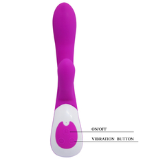 Imagen de PRETTY LOVE DOBLE ESTIMULADOR CON VIBRADOR 2 MOTORES COLBY RECARGABLE BI-014231-1