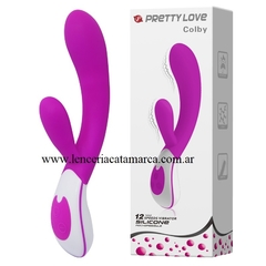 PRETTY LOVE DOBLE ESTIMULADOR CON VIBRADOR 2 MOTORES COLBY RECARGABLE BI-014231-1