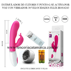 Estimulación del clítoris y punto G con vibrador de 30 velocidades, incluye lubricante y pilas.