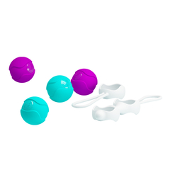PRETTY LOVE KIT DE BOLAS VAGINALES PARA EJERCICIO KEGEL 1 SIMPLE Y 1 DOBLE Y 1 PESO CAMBIABLE ORGASMIC BALL BI-014265 - CATAMARCASEX LENCERIA Y SEX SHOP
