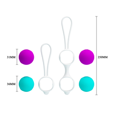 PRETTY LOVE KIT DE BOLAS VAGINALES PARA EJERCICIO KEGEL 1 SIMPLE Y 1 DOBLE Y 1 PESO CAMBIABLE ORGASMIC BALL BI-014265 en internet