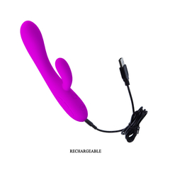 PRETTY LOVE DOBLE ESTIMULADOR VIBRADOR REGARGABLE BI-014282 - tienda online