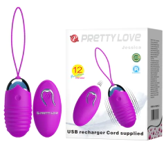 Imagen de PRETTY LOVE HUEVO ESTIMULADOR VIBRADOR CON CONTROL REMOTO RECARGABLE JESSICA BI-014362W-3