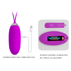 HUEVO ESTIMULADOR CON 12 MODOS DE VIBRACION CON CONTROL REMOTO RECARGABLE JULIA BI-014362W-4 - CATAMARCASEX LENCERIA Y SEX SHOP