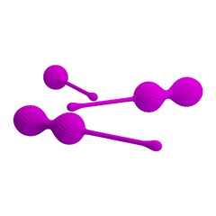 Imagen de PRETTY LOVE KIT DE BOLAS VAGINALES PARA EJERCICIO KEGEL 1 SIMPLE Y 2 DOBLE DIFERENTES PESOS KEGEL BALL BI-014505