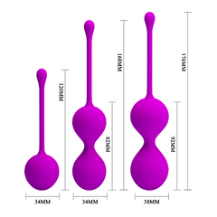 PRETTY LOVE KIT DE BOLAS VAGINALES PARA EJERCICIO KEGEL 1 SIMPLE Y 2 DOBLE DIFERENTES PESOS KEGEL BALL BI-014505 - CATAMARCASEX LENCERIA Y SEX SHOP