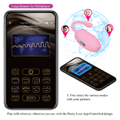 PRETTY LOVE HUEVO ESTIMULADOR DOREEN VIBRADOR Y ELECTRO SHOCK RECARGABLE SE MANEJA CON EL CELULAR BI-014609HP-1 en internet