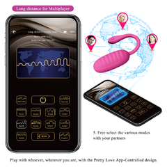 PRETTY LOVE HUEVO ESTIMULADOR KIRK VIBRADOR RECARGABLE SE MANEJA CON EL CELULAR BI-014654HP - tienda online