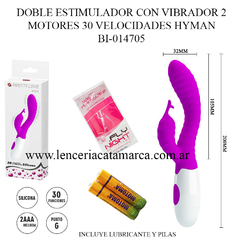 PRETTY LOVE DOBLE ESTIMULADOR CON VIBRADOR 2 MOTORES 30 VELOCIDADES HYMAN BI-014705