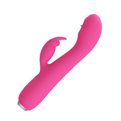 Imagen de PRETTY LOVE DOBLE ESTIMULADOR DE PUNTO G CON LENGUA Y VIBRADOR DE CLITORIS RECARGABLE RACHEL BI-014783-1