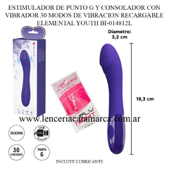 PRETTY LOVE ESTIMULADOR DE PUNTO G Y CONSOLADOR CON VIBRADOR 30 MODOS DE VIBRACION RECARGABLE ELEMENTAL YOUTH BI-014812L