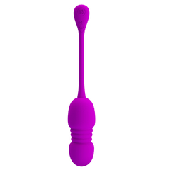 Imagen de PRETTY LOVE HUEVO ESTIMULADOR CON MOVIMIENTO CON 12 MODOS DE VIBRACION CON CONTROL REMOTO RECARGABLE BI-014892W