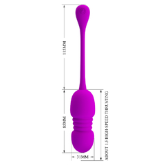 PRETTY LOVE HUEVO ESTIMULADOR CON MOVIMIENTO CON 12 MODOS DE VIBRACION CON CONTROL REMOTO RECARGABLE BI-014892W en internet