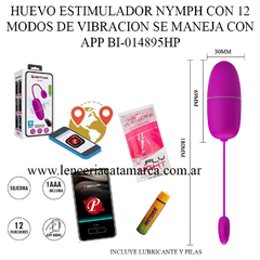 PRETTY LOVE HUEVO ESTIMULADOR NYMPH CON 12 MODOS DE VIBRACION SE MANEJA CON APP BI-014895HP