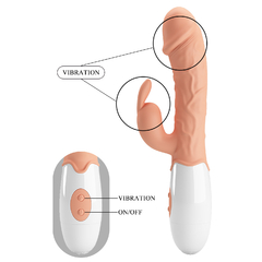 PRETTY LOVE DOBLE ESTIMULADOR DE CLITORIS Y PUNTO G CON VIBRADOR 2 MOTORES 30 VELOCIDADES EASTER BUNNY BI-014962R