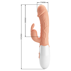 PRETTY LOVE DOBLE ESTIMULADOR DE CLITORIS Y PUNTO G CON VIBRADOR 2 MOTORES 30 VELOCIDADES EASTER BUNNY BI-014962R en internet