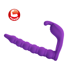 Anillo peneano de doble penetración Blackney, vibrador y recargable, a la venta en Lencería Catamarca. Estimulador de silicona con 7 funciones.